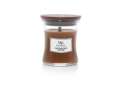 Woodwick svíčka malá Stone Washed Suede, 85 g