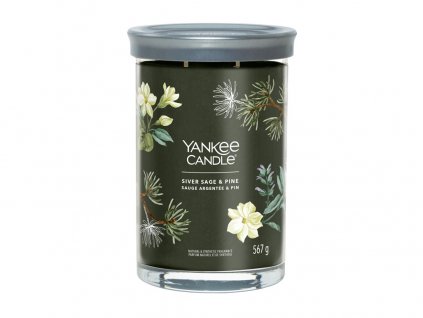 Yankee Candle svíčka Tumbler velký Silver Sage & Pine, 567g