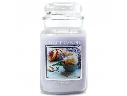 Village Candle Vonná svíčka Lavender Vanilla - Levandule & Vanilka, 602 g