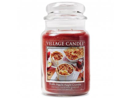 Village Candle Vonná svíčka Jablečný koláč s javorovým sirupem - Warm Maple Apple Crumble, 602 g