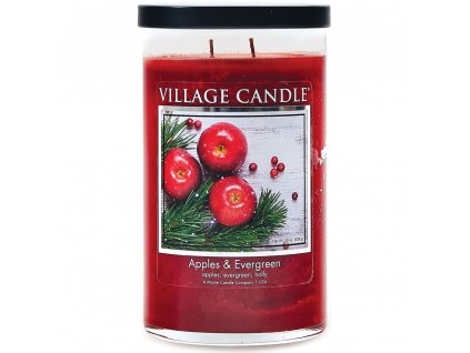 Village Candle Vonná svíčka Jablko & Cesmína - Apples & Evergreen, 538 g