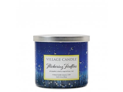Village Candle Vonná svíčka Flickering Fireflies - Růžový grep & Magnólie, 396 g