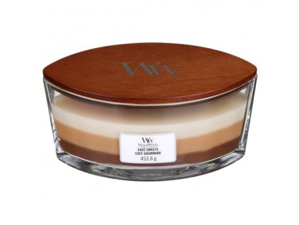 WoodWick Svíčka loď Trilogy Café Sweets, 453 g