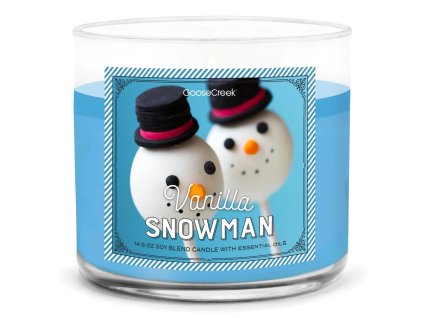 vanilla snowman 3 docht kerze 411g