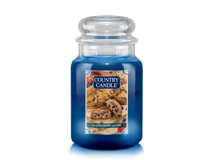 Country Candle Vonná Svíčka Glazed Berry Scone (sójový vosk), 652 g