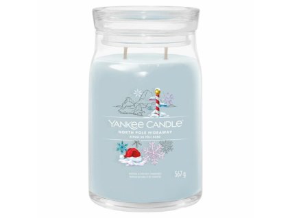 yankee candle 1759284e north pole hideaway signature large jar candle 1