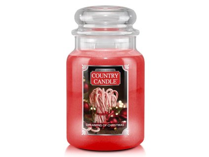 country candle large dreaming of christmas