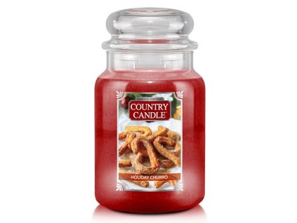 country candle large holiday churro