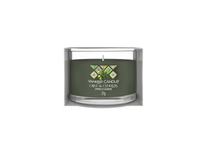 Yankee Candle Votivní svíčka ve skle Olive Cypress, 37g