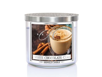 kringle candle white chocolate chai silver lid american heritage 2
