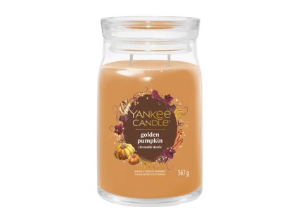 Yankee Candle Signature svíčka velká Golden Pumpkin, 567g