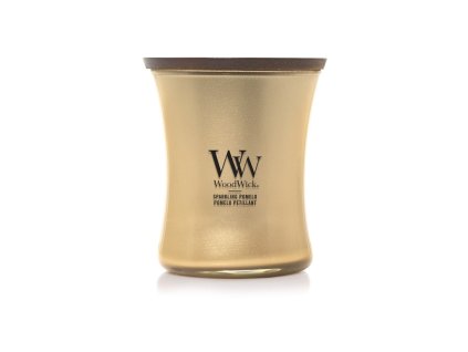 WoodWick Precious Metals Svíčka střední Sparkling Pomelo, 275 g