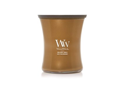 WoodWick Precious Metals Svíčka střední Volcanic Orris, 275 g