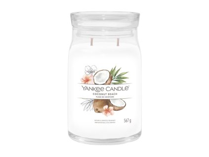 Yankee Candle Signature svíčka velká Coconut Beach, 567g SLEVA - 2 jakost