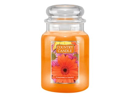Country Candle Vonná Svíčka Sunshine & Daisies, 652 g (sójový vosk)