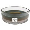 WoodWick Svíčka loď Trilogy Cozy Cabin, 453 g