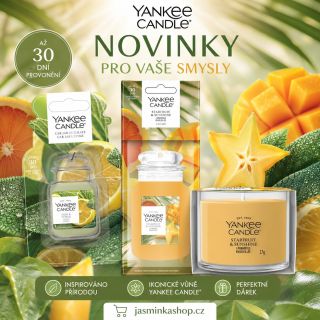 🌞🍋 NOVINKY od Yankee Candle dorazily do Jasmínka Shopu! 🍍⭐ Přinášíme svěží letní vůně, které rozzáří váš domov i auto: ✨...