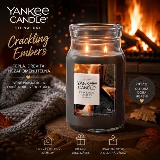 ✨ Yankee Candle Signature – Crackling Embers ✨ Zavřete oči a představte si praskající oheň v krbu, hřejivé koření a...