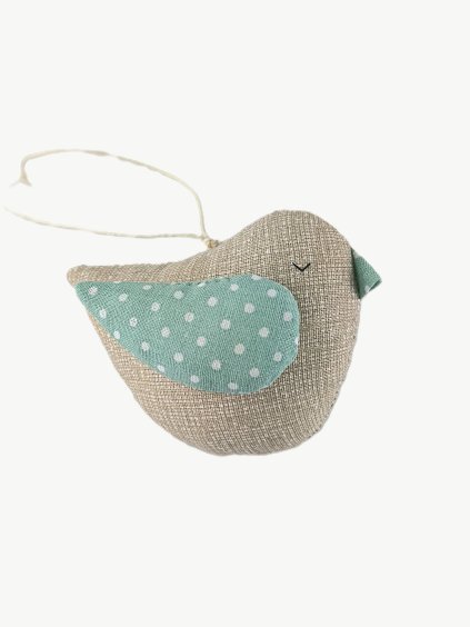 Látková dekorace ptáček