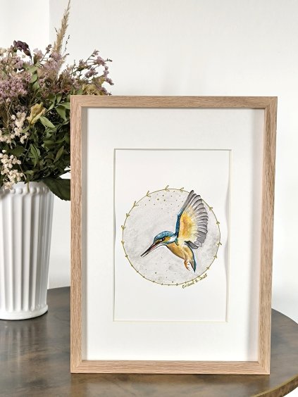 Obrázek na zavěšení - akvarel Létající drahokam