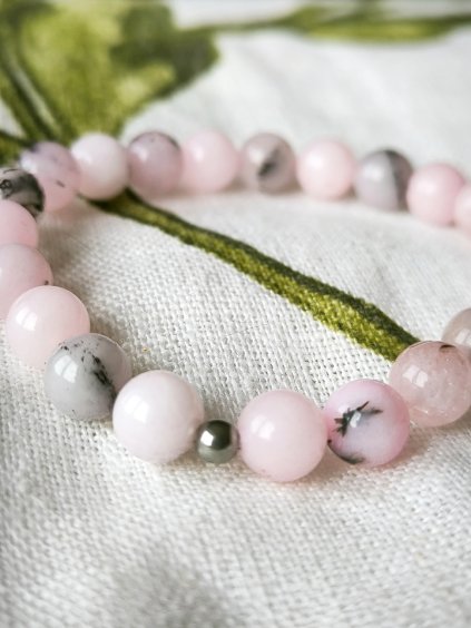 Náramek z minerálů ROUND třešňový jaspis