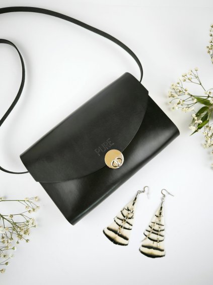 Kožená kabelka PAULA black