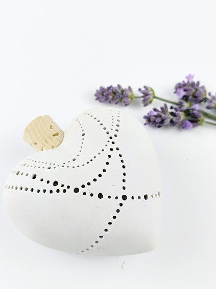 Porcelánové srdíčko s levandulí BEA