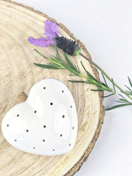Porcelánové srdíčko s levandulí MONA