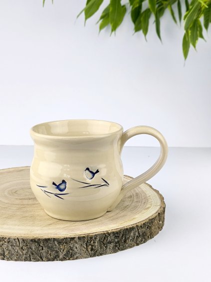 Keramický hrnek s ptáčky Kafáček