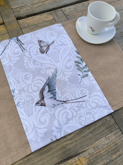 Prostírání Ptáček na hnědé