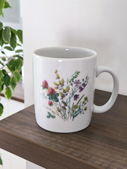 Porcelánový hrnek Luční kvítí vysoký, 450 ml