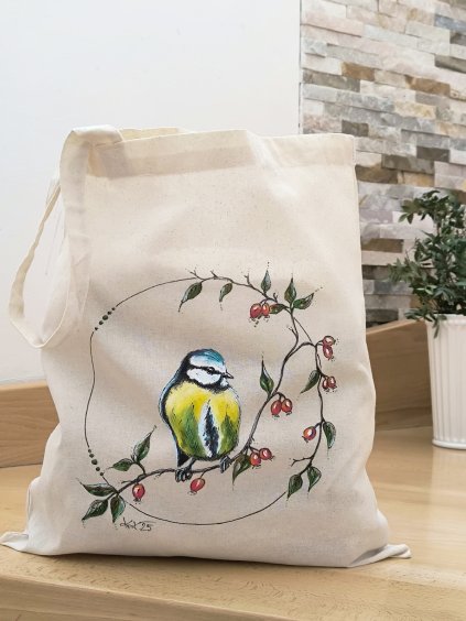 Plátěná taška Sýkorka