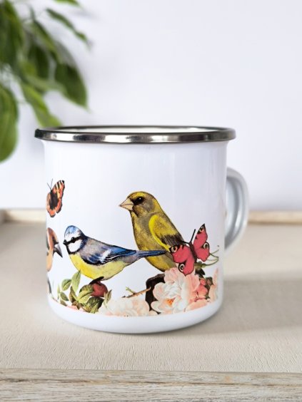 Hrnek plecháček Ptáčci a motýlci