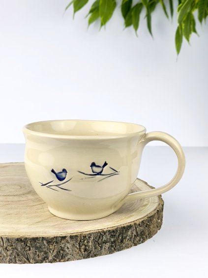 Keramický hrnek s ptáčky
