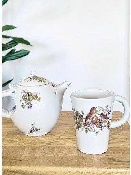 Sada konvička s hrníčkem Ptačí romantika
