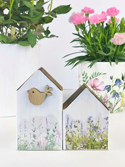 Sada dřevěných domečků PTÁČEK