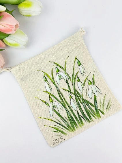 Plátěný pytlík SNĚŽENKY