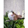 Keramický ptáček na zavěšení VRABČÁK