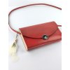 Kožená kabelka PAULA red