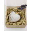 Porcelánové srdíčko s levandulí BEA