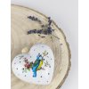 Voňavé porcelánové srdíčko plněné levandulí Ptáček