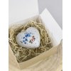 Voňavé porcelánové srdíčko plněné levandulí Pomněnky