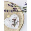Porcelánové srdíčko s levandulí STŘÍZLÍČEK