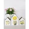 Sada dřevěných domečků ŽLUTÉ KVĚTY