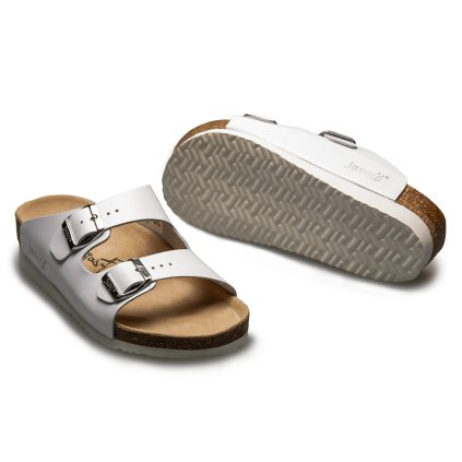 bílé zdravotní pantofle na klínku151