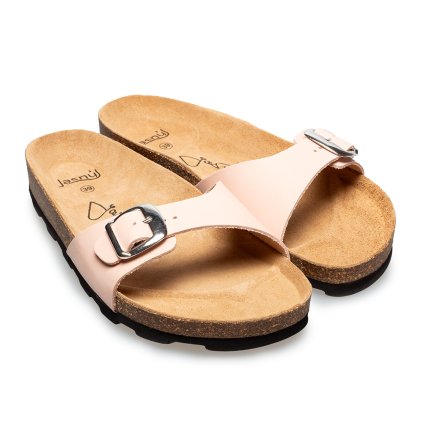 světle růžové korkové pantofle 388