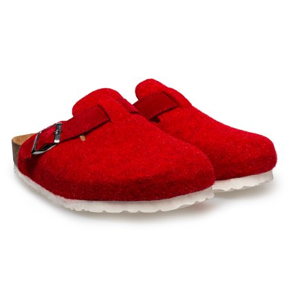 červené vlněné pantofle37