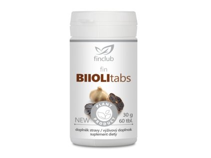 Finclub Biiolitabs NEW 60 kapsúl – Čierny fermentovaný cesnak novo s vitamínmi a kyselinou listovou