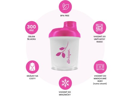 Divique shaker 300ml, BPA/DEHP free 1ks