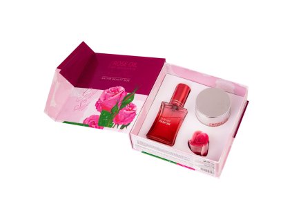 Darčekový set pre ženy - denný krém, mydlo, parfum - ROSE OIL OF BULGARIA